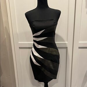 Jessica Mcclintock Jessica McClintock Black, Green Black Strapless Size 6